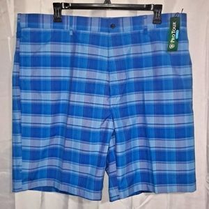 "NWT" Pro Tour Cool Play Golf Shorts Men's 44 Blue Big & Tall 4 Pocket MSRP $65